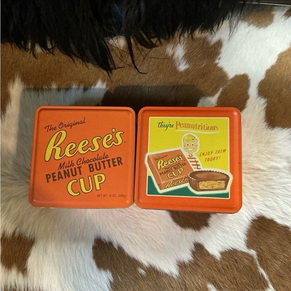 Hershey’s Other - ￼VINTAGE!! REESIE‘S METAL TINS ONE IS FROM 1994 AND THE OTHER IS FROM 1997 USA￼￼